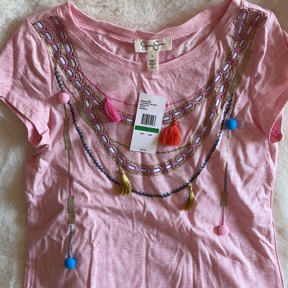 NWT Jessica Simpson pink t-shirt - Picture 2 of 5